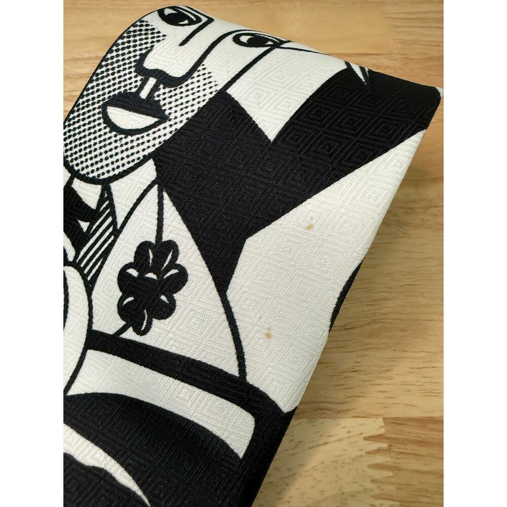 Fratello Men's Hand Made Neck Tie Picasso Inspired Black & White - Picture 2 of 13